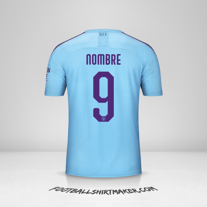 Jersey Manchester City Cup 2019/20 -  nombre - 9