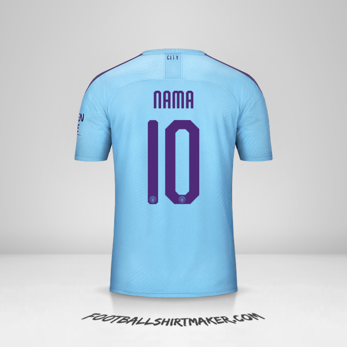 Jersey Manchester City Cup 2019/20 -  nama - 10