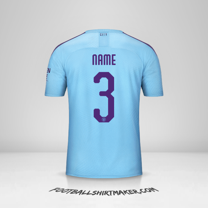 Trikot Manchester City Cup 2019/20 -  name - 3