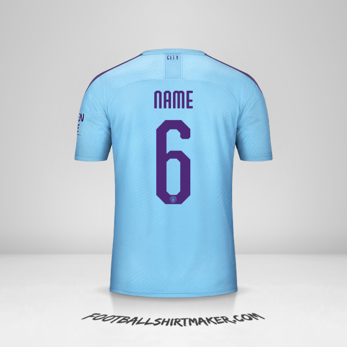 Trikot Manchester City Cup 2019/20 -  name - 6
