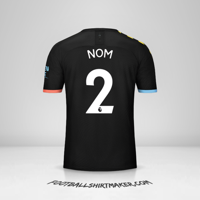 Maillot Manchester City 2019/20 Extérieur -  nom - 2