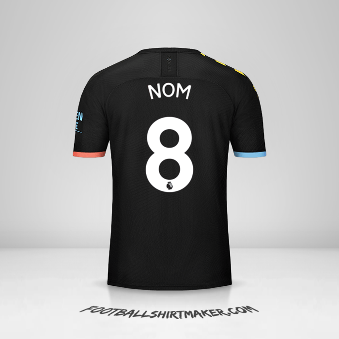 Maillot Manchester City 2019/20 Extérieur -  nom - 8