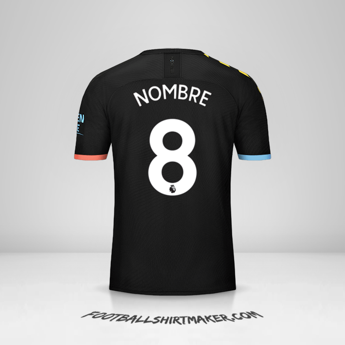 Jersey Manchester City 2019/20 Visita -  nombre - 8