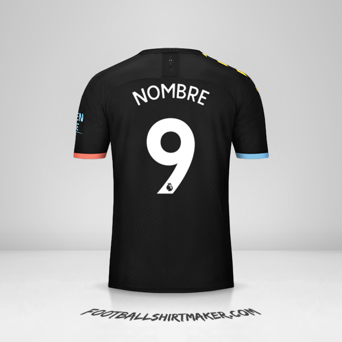 Jersey Manchester City 2019/20 Visita -  nombre - 9