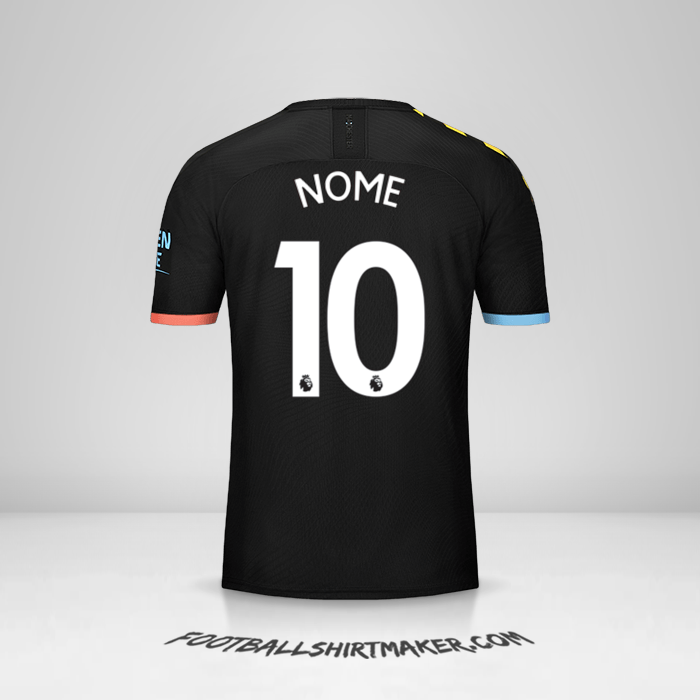 Maglia Manchester City 2019/20 Seconda -  nome - 10