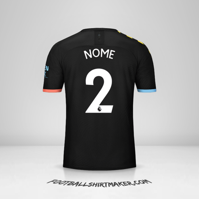 Maglia Manchester City 2019/20 Seconda -  nome - 2