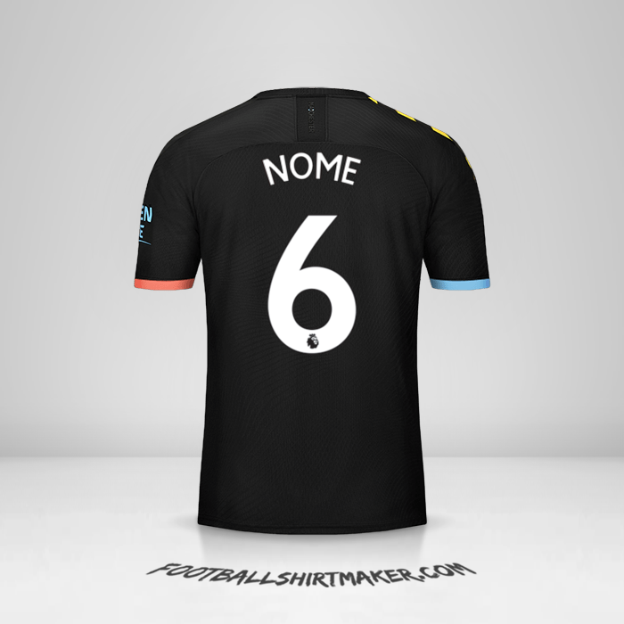 Maglia Manchester City 2019/20 Seconda -  nome - 6