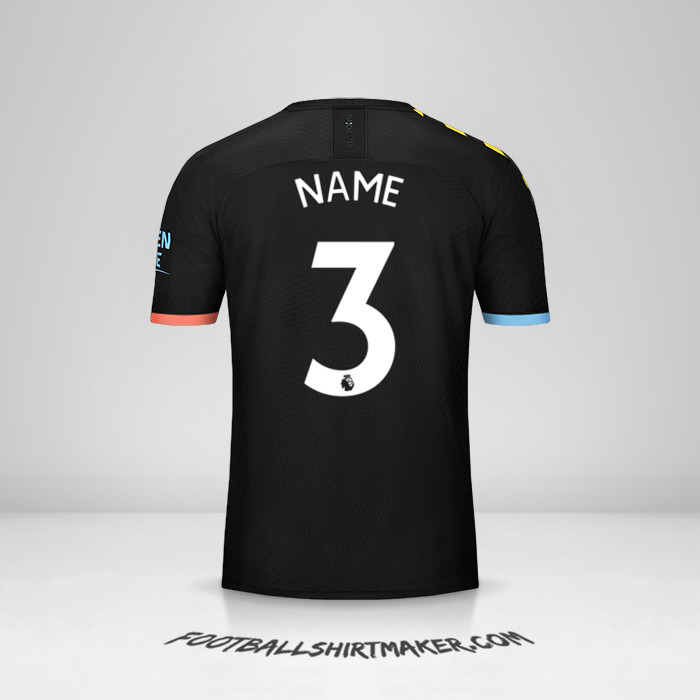 Jersey Manchester City 2019/20 Away -  name - 3