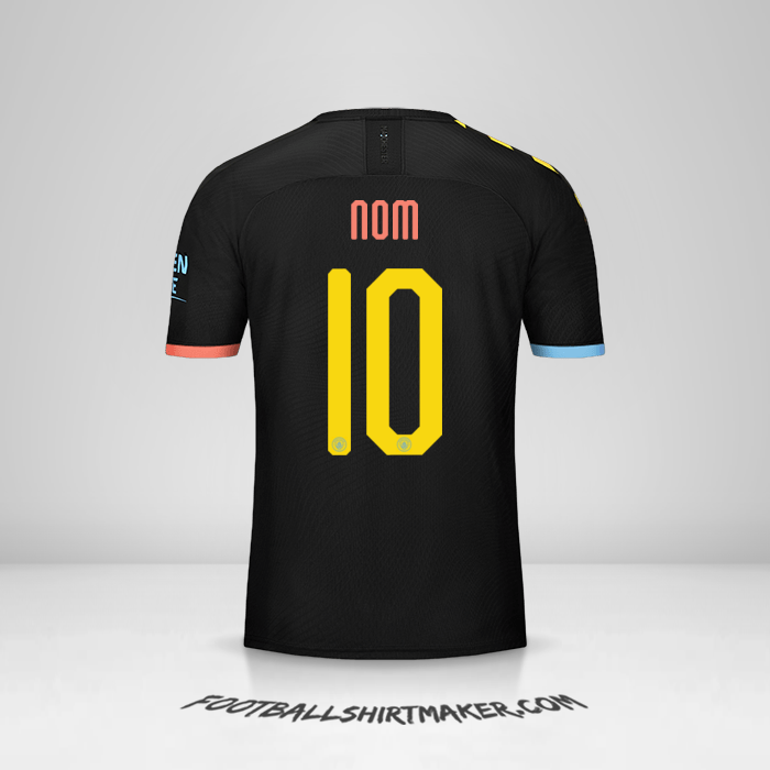 Maillot Manchester City Cup 2019/20 Extérieur -  nom - 10