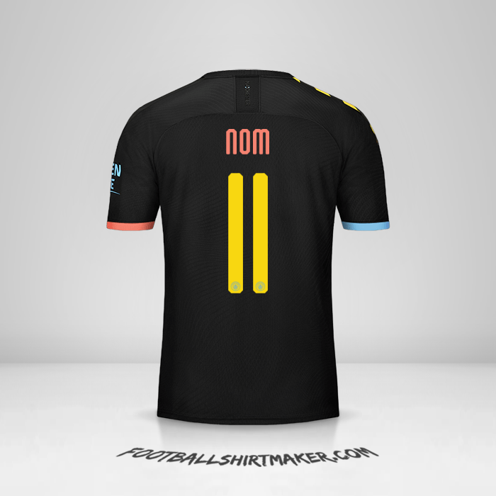 Maillot Manchester City Cup 2019/20 Extérieur -  nom - 11