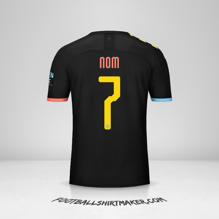 Maillot Manchester City Cup 2019/20 Extérieur -  nom - 7