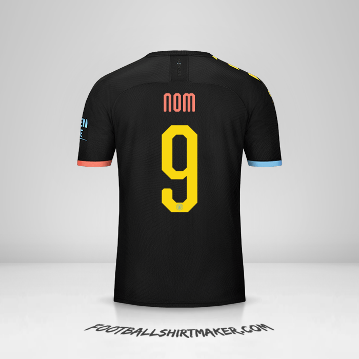 Maillot Manchester City Cup 2019/20 Extérieur -  nom - 9