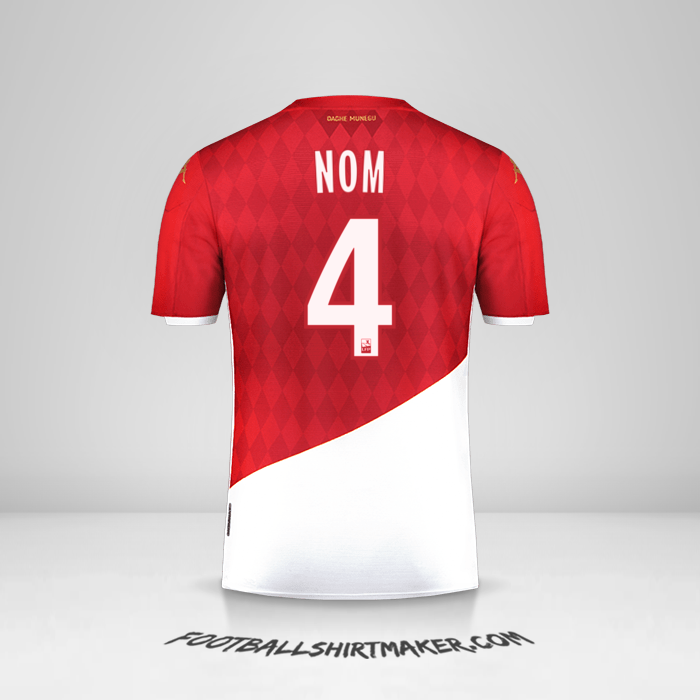 Maillot As Monaco 2019/20 -  nom - 4