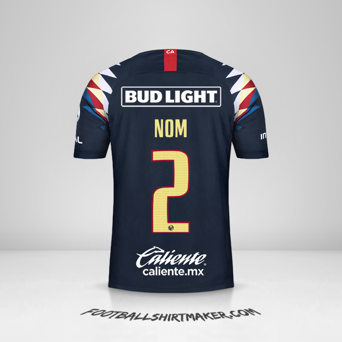 Maillot Club America 2019/20 Extérieur -  nom - 2