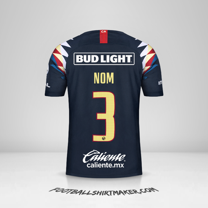 Maillot Club America 2019/20 Extérieur -  nom - 3