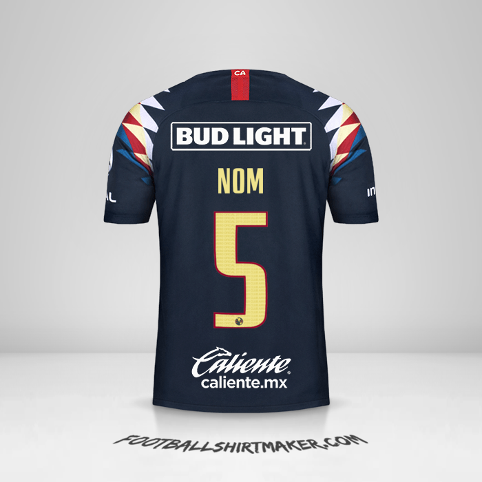 Maillot Club America 2019/20 Extérieur -  nom - 5