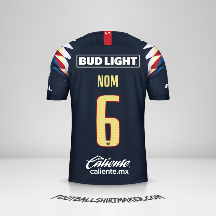 Maillot Club America 2019/20 Extérieur -  nom - 6