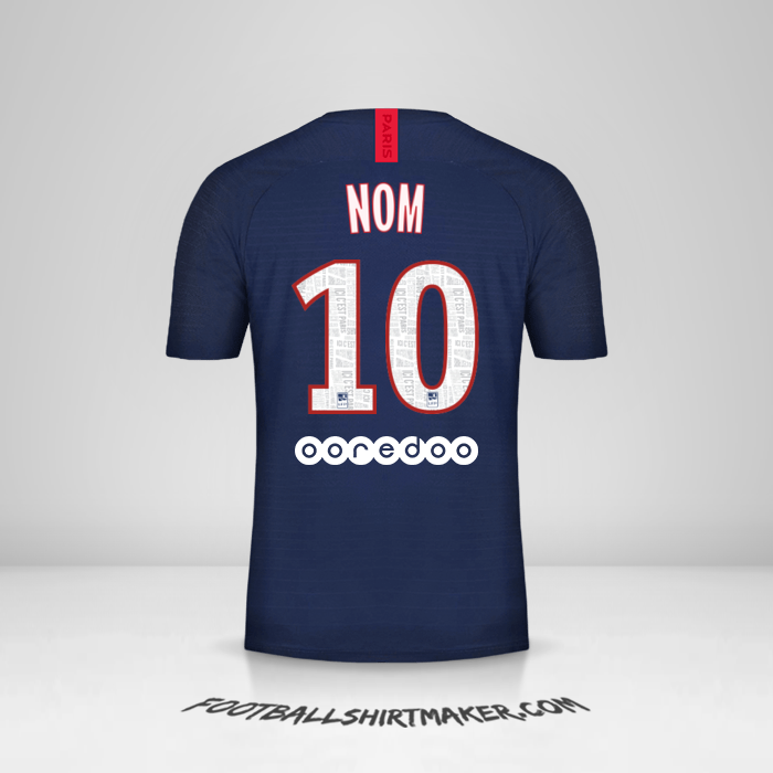 Maillot Paris Saint Germain 2019/20 -  nom - 10