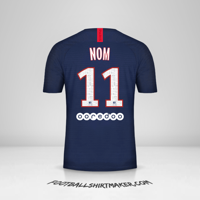 Maillot Paris Saint Germain 2019/20 -  nom - 11