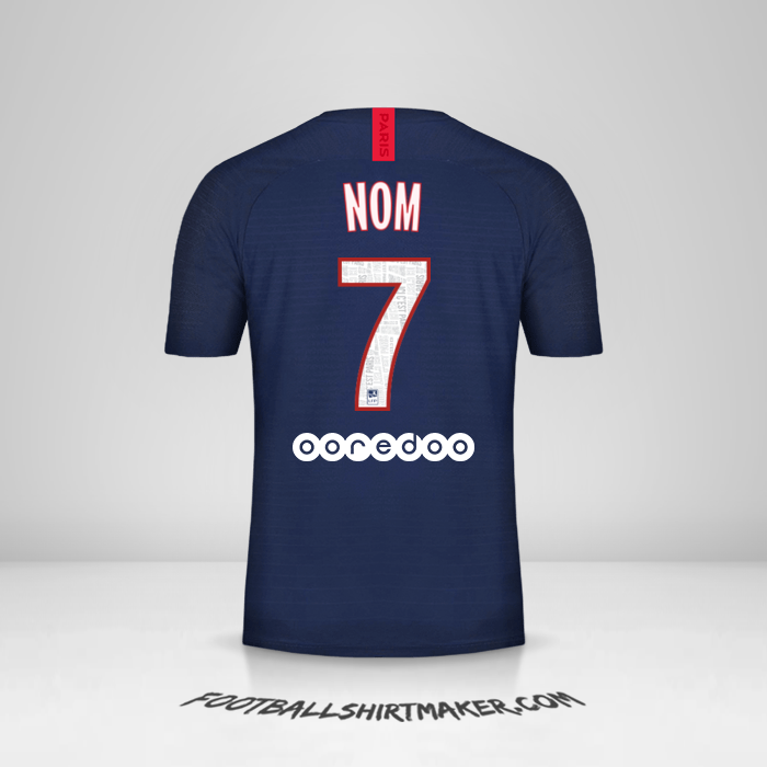 Maillot Paris Saint Germain 2019/20 -  nom - 7