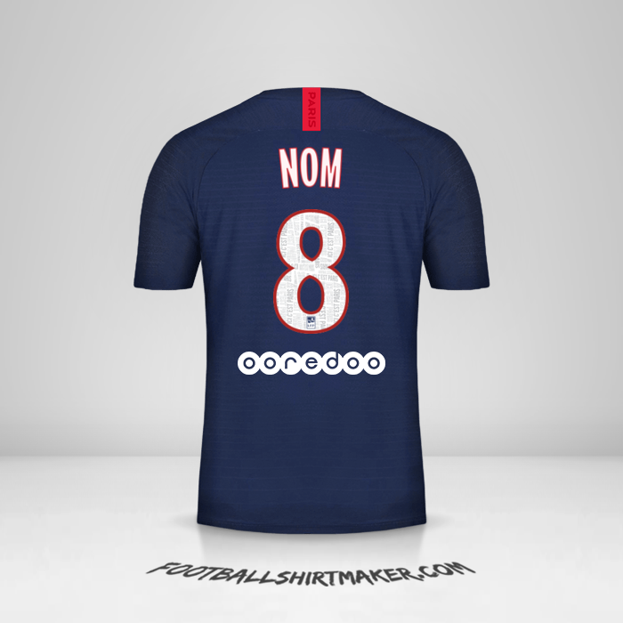 Maillot Paris Saint Germain 2019/20 -  nom - 8