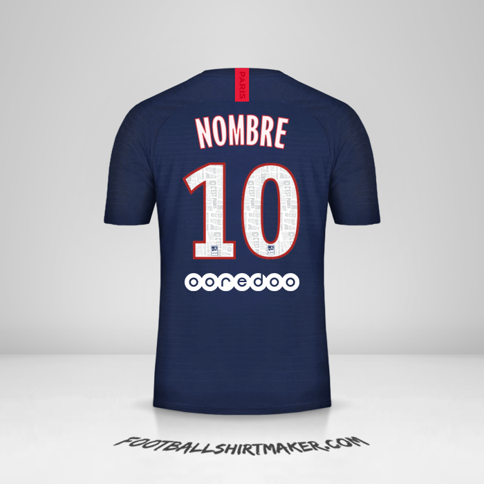 Jersey Paris Saint Germain 2019/20 -  nombre - 10