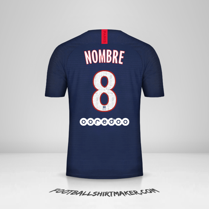 Jersey Paris Saint Germain 2019/20 -  nombre - 8