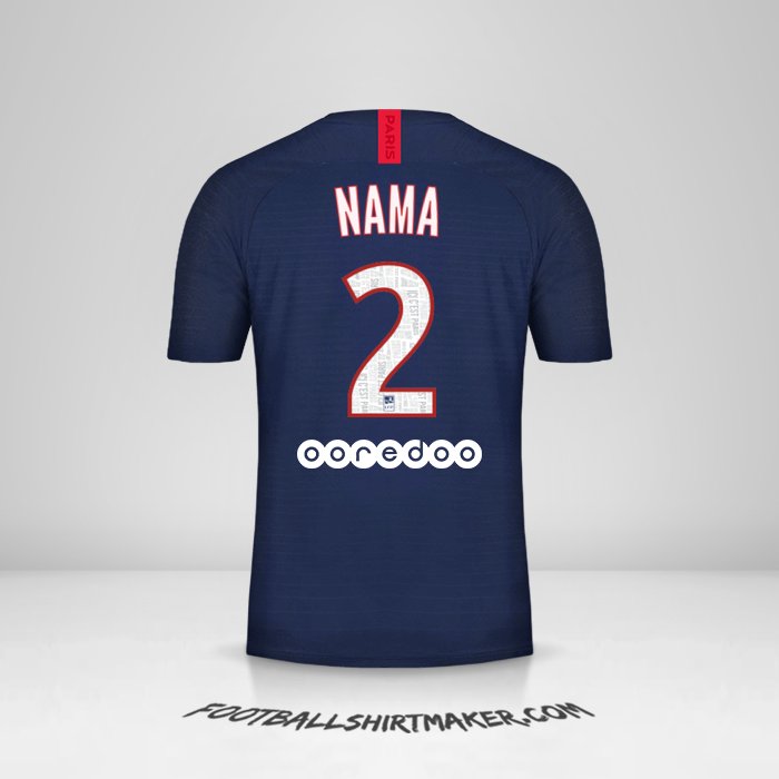 Jersey Paris Saint Germain 2019/20 -  nama - 2