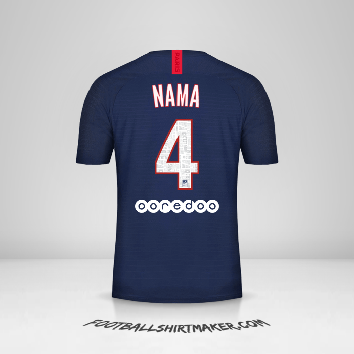 Jersey Paris Saint Germain 2019/20 -  nama - 4