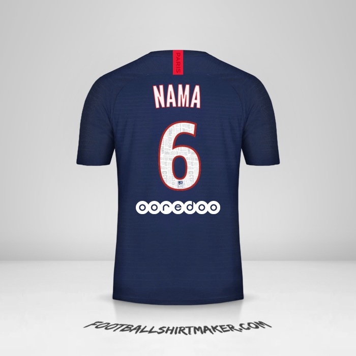 Jersey Paris Saint Germain 2019/20 -  nama - 6