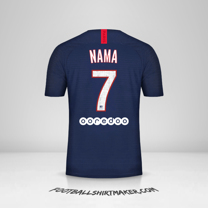 Jersey Paris Saint Germain 2019/20 -  nama - 7