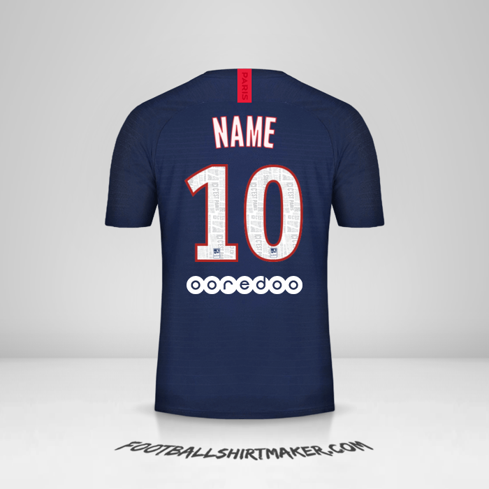 Shirt Paris Saint Germain 2019/20 -  name - 10