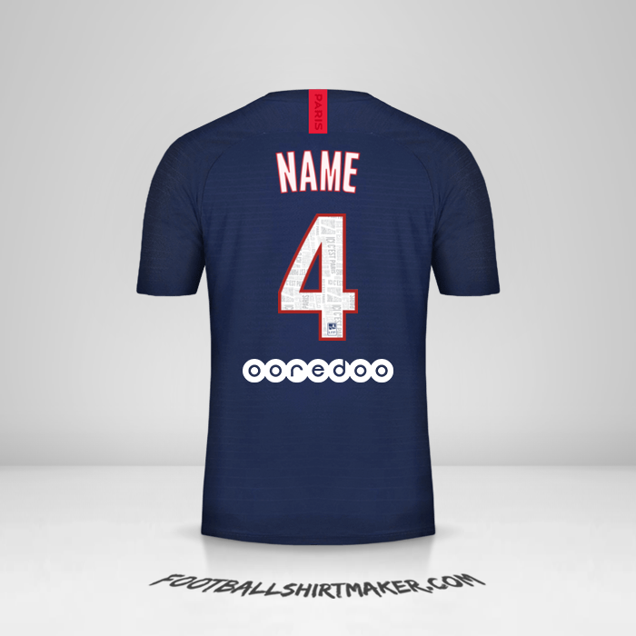 Shirt Paris Saint Germain 2019/20 -  name - 4