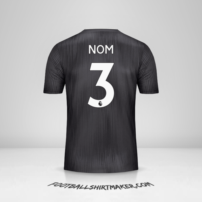 Maillot Leicester City FC Black 2019/20 Extérieur -  nom - 3