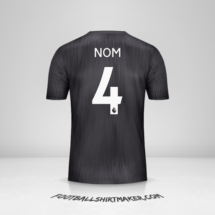 Maillot Leicester City FC Black 2019/20 Extérieur -  nom - 4