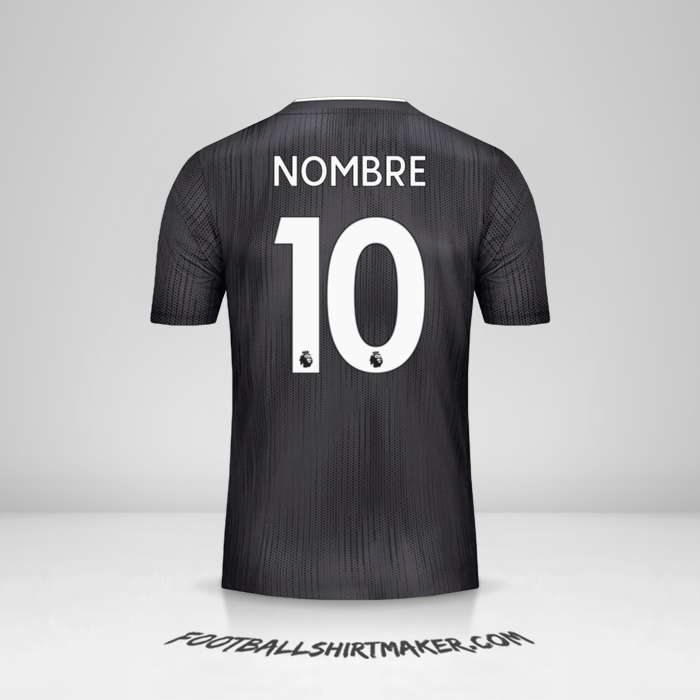 Camiseta Leicester City FC Black 2019/20 Visita -  nombre - 10