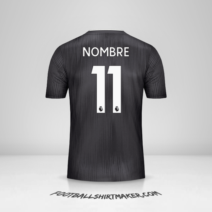 Jersey Leicester City FC Black 2019/20 Visita -  nombre - 11
