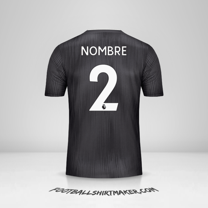 Camiseta Leicester City FC Black 2019/20 Visita -  nombre - 2