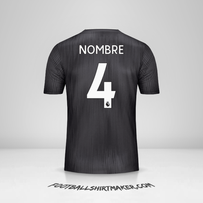 Camiseta Leicester City FC Black 2019/20 Visita -  nombre - 4