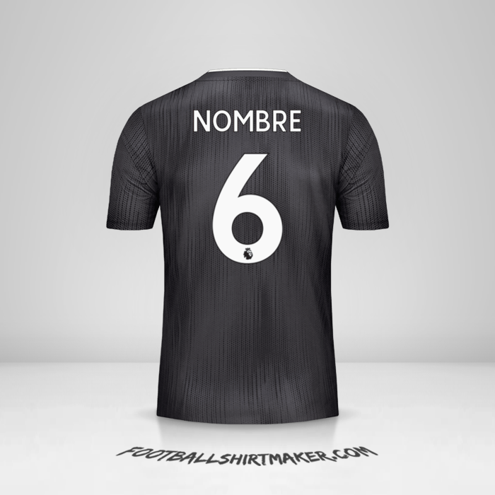 Camiseta Leicester City FC Black 2019/20 Visita -  nombre - 6
