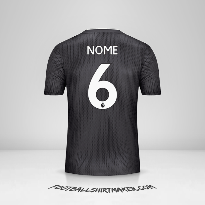 Maglia Leicester City FC Black 2019/20 Seconda -  nome - 6