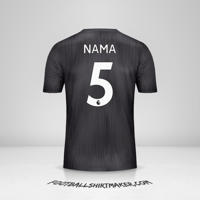 Jersey Leicester City FC Black 2019/20 Alternatif -  nama - 5