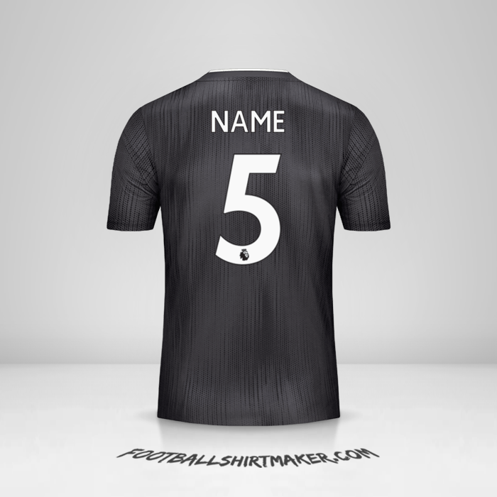 Trikot Leicester City FC Black 2019/20 Auswärts -  name - 5