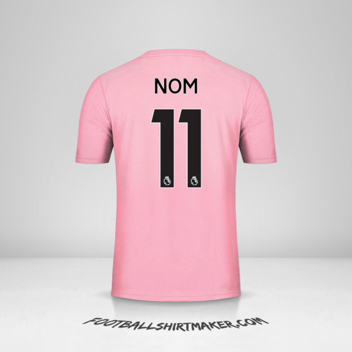 Maillot Leicester City FC Pink 2019/20 Extérieur -  nom - 11