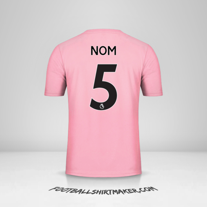 Maillot Leicester City FC Pink 2019/20 Extérieur -  nom - 5