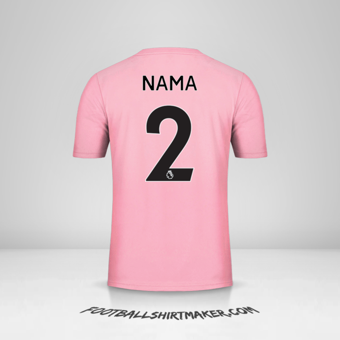 Jersey Leicester City FC Pink 2019/20 Alternatif -  nama - 2