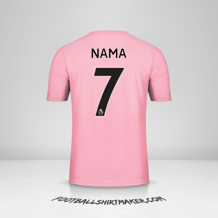 Jersey Leicester City FC Pink 2019/20 Alternatif -  nama - 7