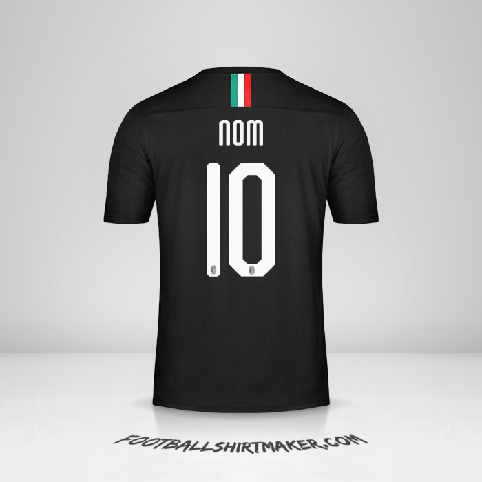 Maillot AC Milan 2019/20 Troisième -  nom - 10