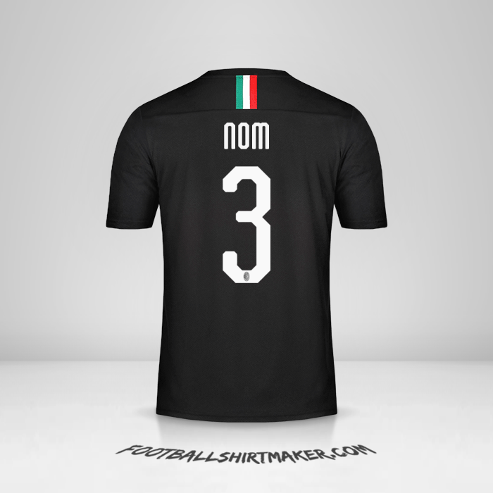 Maillot AC Milan 2019/20 Troisième -  nom - 3