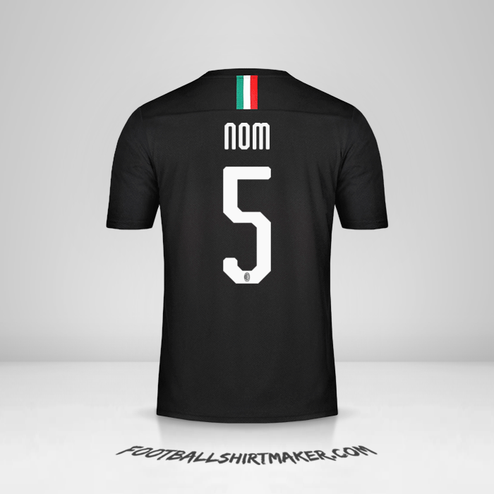 Maillot AC Milan 2019/20 Troisième -  nom - 5